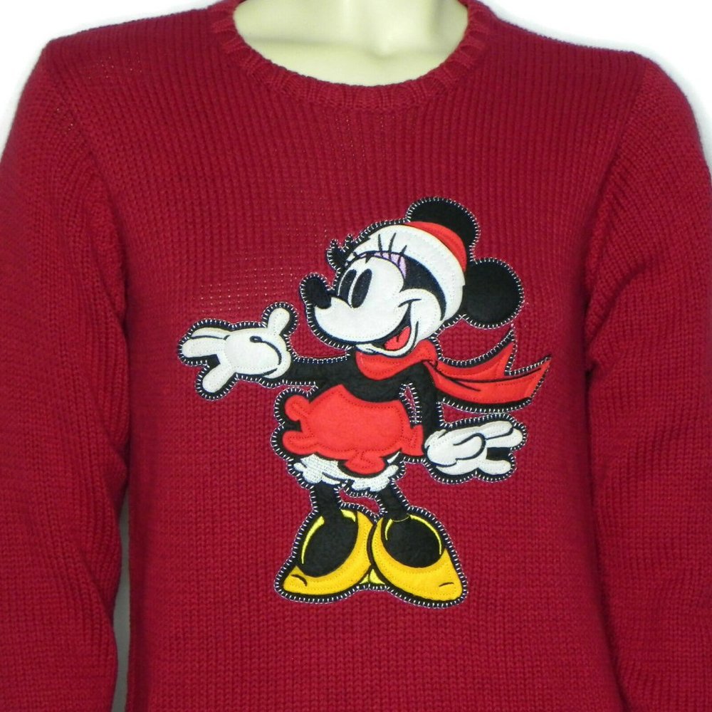 Disney Store Minnie Mouse Christmas Sweater